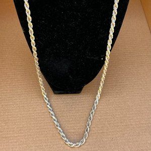 AGI ITALY Men's Rope Chain Real Solid 925 Sterling Silver Necklace 6mm 30" ITALY